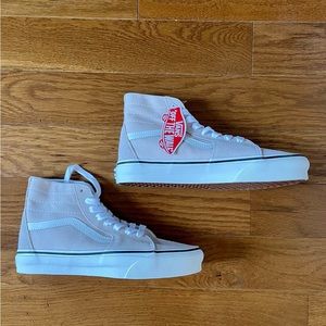 NEW Vans Sk8-Hi Tapered Sneakers in Suede/Canvas Lilac Ash Men’s 7, Women’s 8.5
